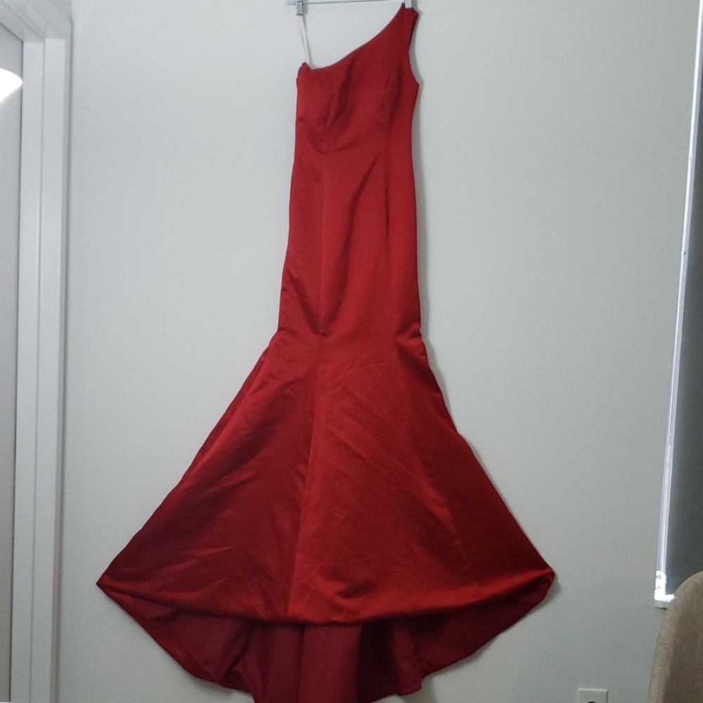 Beautiful Custom Made high low red Gown
